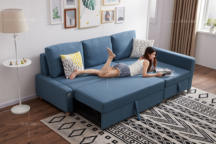 Bộ sofa góc tiện ích có thể kéo ra thành giường ngủ