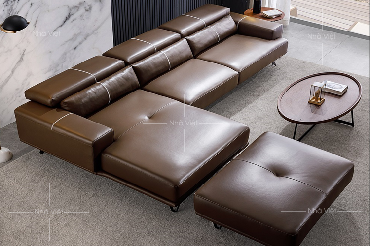 Bộ sofa da góc chữ L kích thước 3.0m * 1.8m * 90cm
