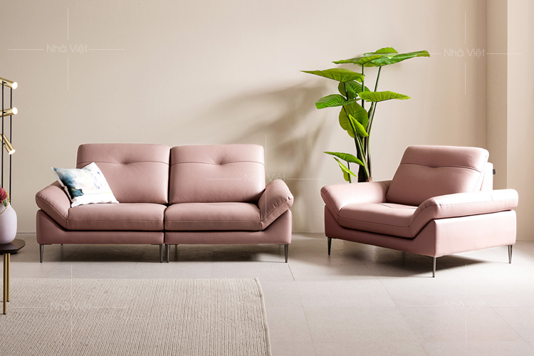Bộ sofa da cho phòng khách chung cư hiện đại
