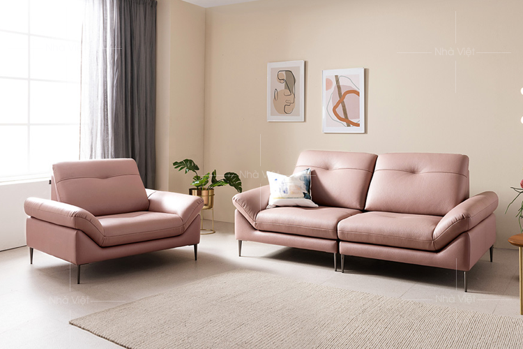 Bộ sofa da cho phòng khách chung cư hiện đại