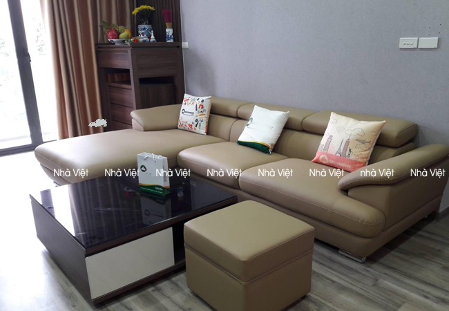 Bàn giao góc sofa nhà chị Duyên - Trần Phú, Hà Đông