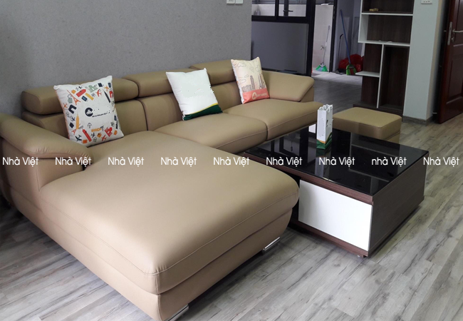 Bàn giao góc sofa nhà chị Duyên - Trần Phú, Hà Đông