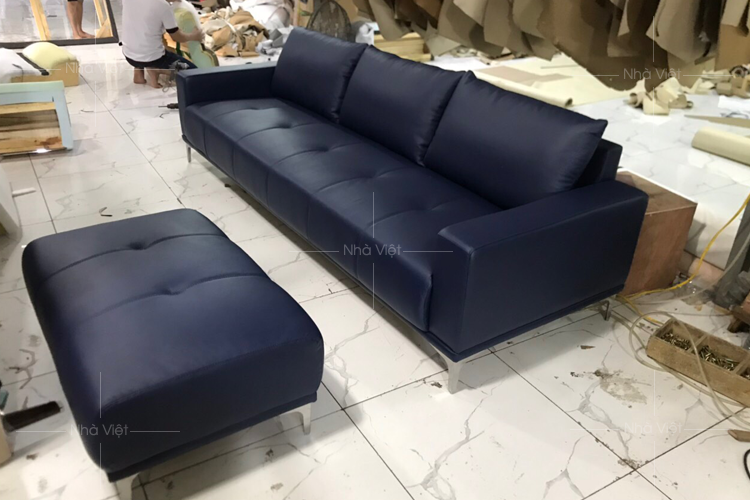 Bộ sofa da bò nhập khẩu Italia chất lượng bền đẹp tại Nhà Việt