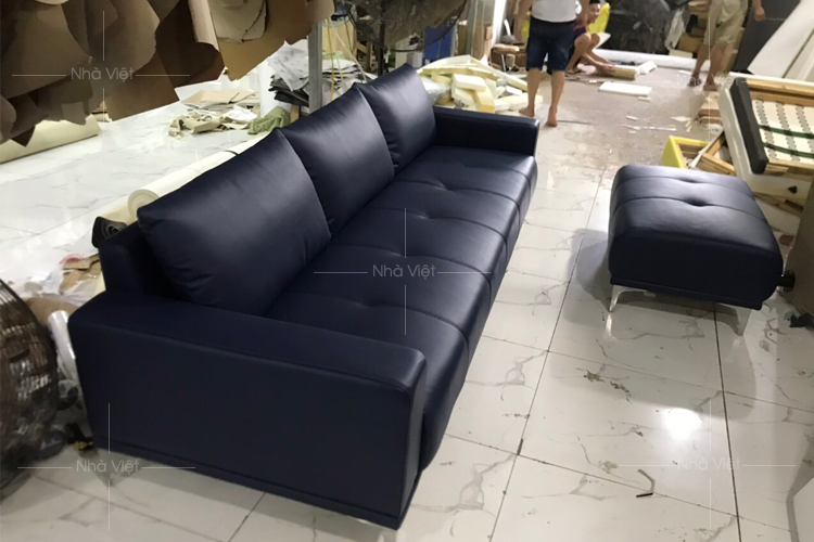 Bộ sofa da bò nhập khẩu Italia chất lượng bền đẹp tại Nhà Việt