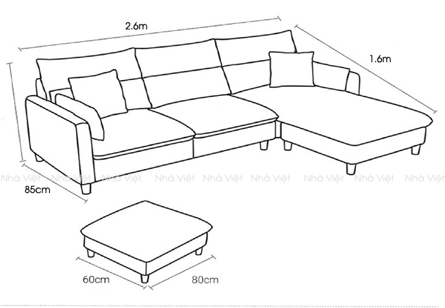 Giá bộ ghế sofa vải cho phòng khách nhỏ tại Nhà Việt