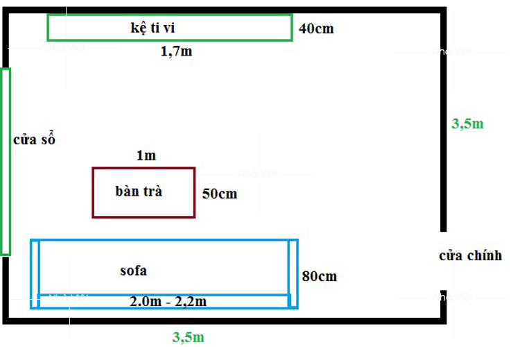 Phòng khách 10m vuông thì mua sắm sofa vải như thế nào ?