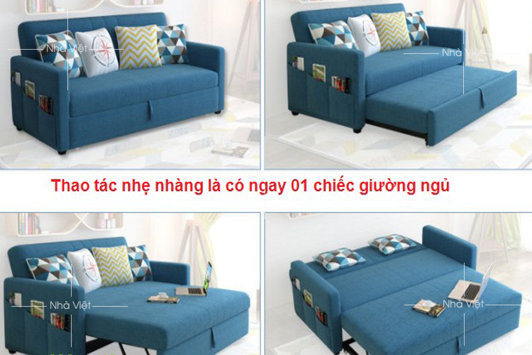 Ba mẫu sofa nỉ nhập khẩu với đa chức năng cho phòng khách