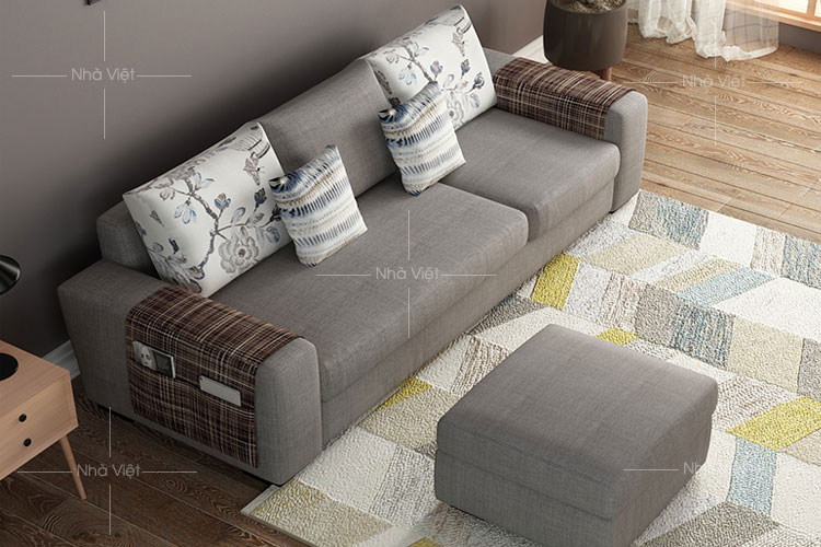 Tiện ích của sofa văng kèm đôn phụ cho nhà nhỏ