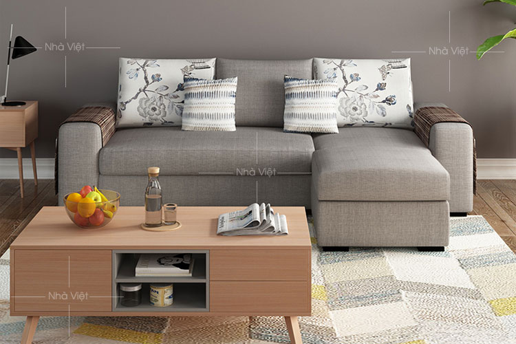 Tiện ích của sofa văng kèm đôn phụ cho nhà nhỏ