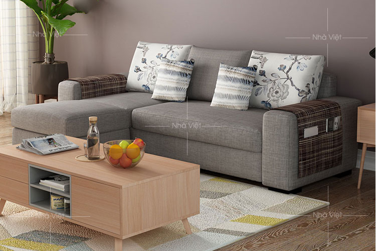 Tiện ích của sofa văng kèm đôn phụ cho nhà nhỏ