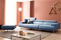 Ghế sofa nỉ thiết kế dạng văng tựa đầu có phụ kiện