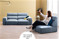 Mẫu sofa nỉ thiết kế theo phong cách Nhật Bản dạng ghế thấp