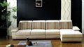 Tô điểm phòng khách với mẫu sofa màu tím ấn tượng